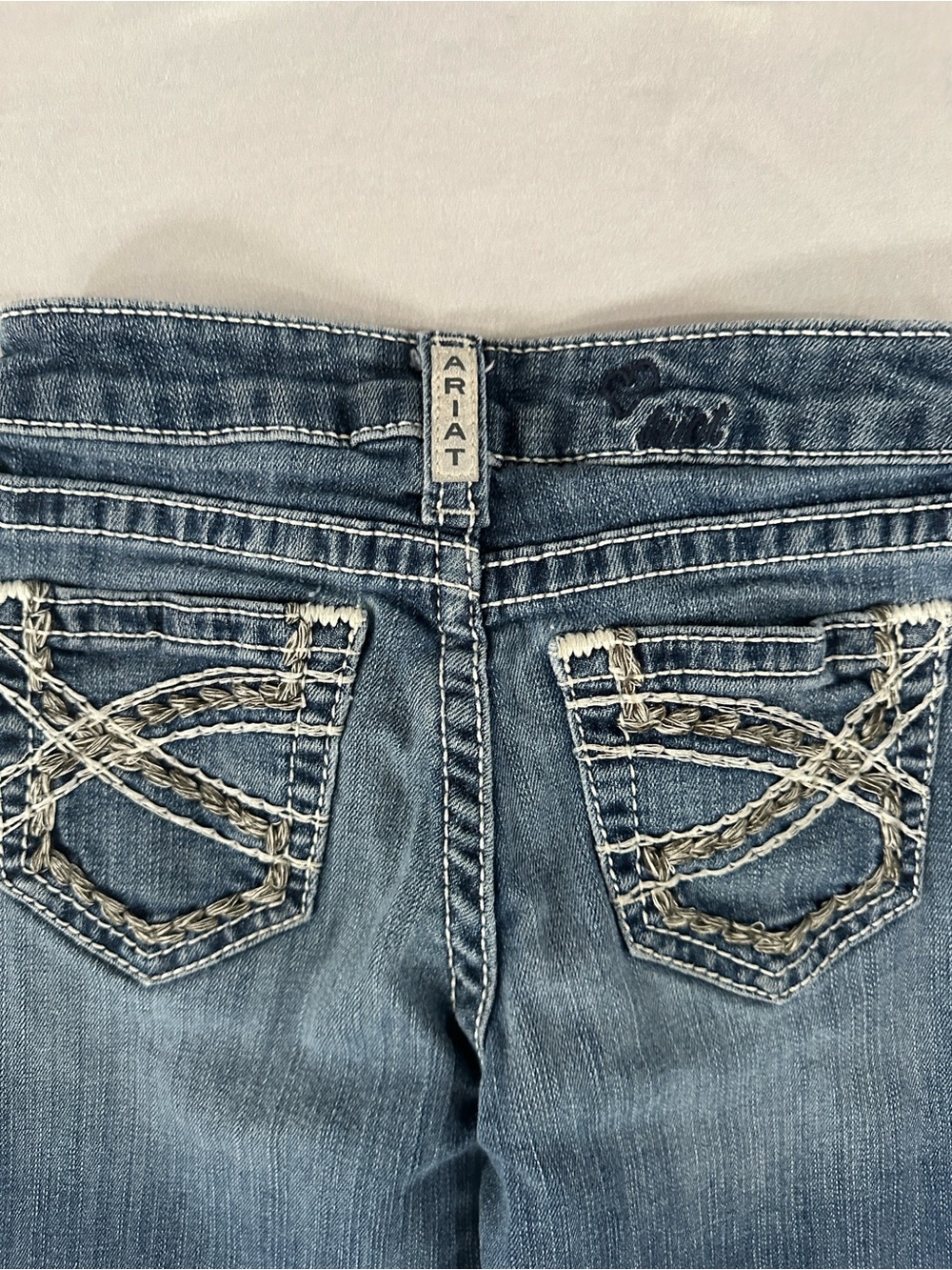 Ariat Girl’s Blue Bootcut Jeans with Embroidered Back Pockets